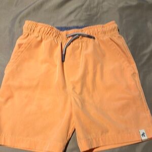 Caribbean Joe Orange Swim Shorts Quick-Dry Elastic Waist